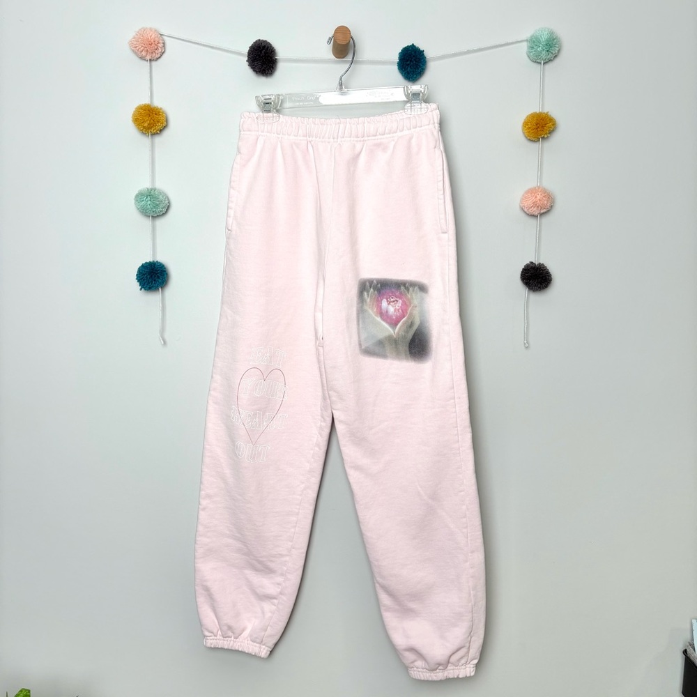 Boys Lie Eat Your Heart Out Light Pink Graphic Sweats